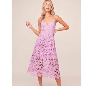Astr light orchid midi dress size medium, NWT